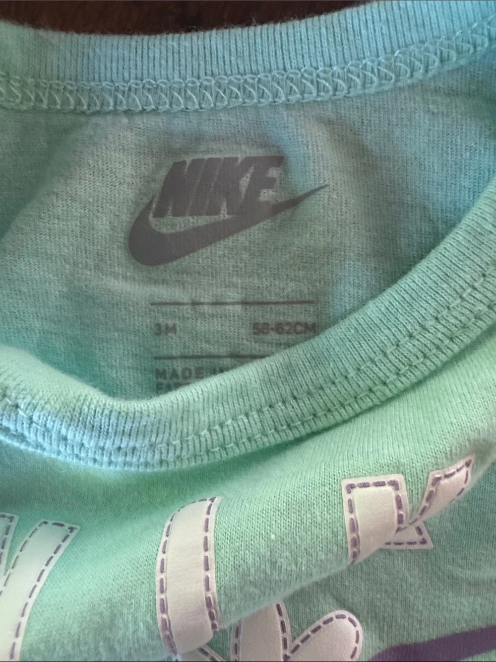 Nike Purple Patterned Capri Leggings with Matching Onesie Top